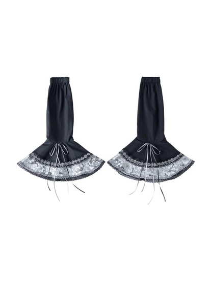 Silver Dragon Maid Gothic Dress + Apron + Arm Cover