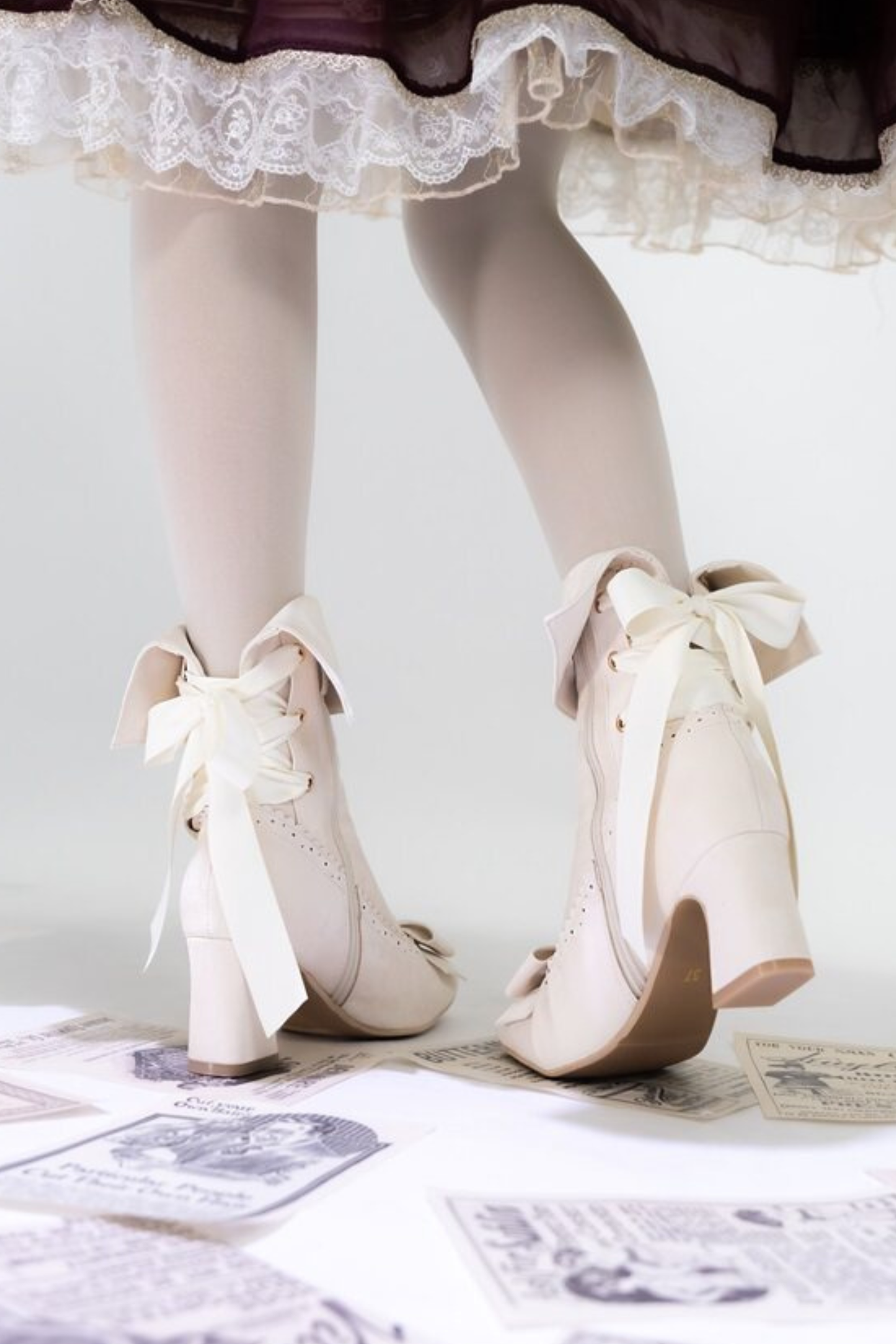 Retro Sweet Ribbon Lolita Short Boots