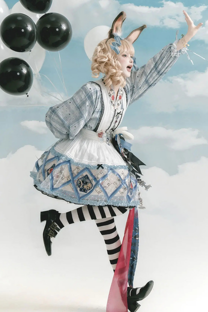 Alice in Wonderland Lolita Dress + Apron + Accessories