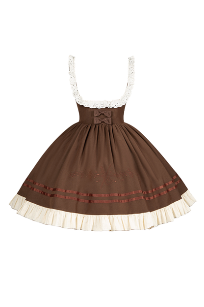 Twin Ruffle Doll Jumperskirt + Top + Ribbon + Hat