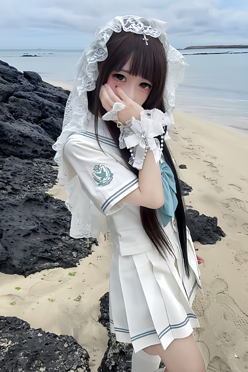 Pure Girl Sailor Top + Skirt + Ribbon