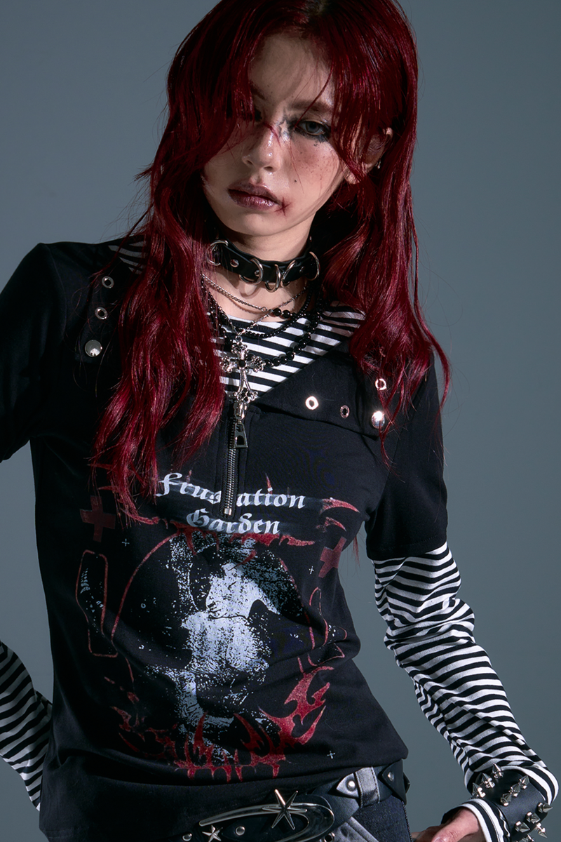 Dark Punk Border Top