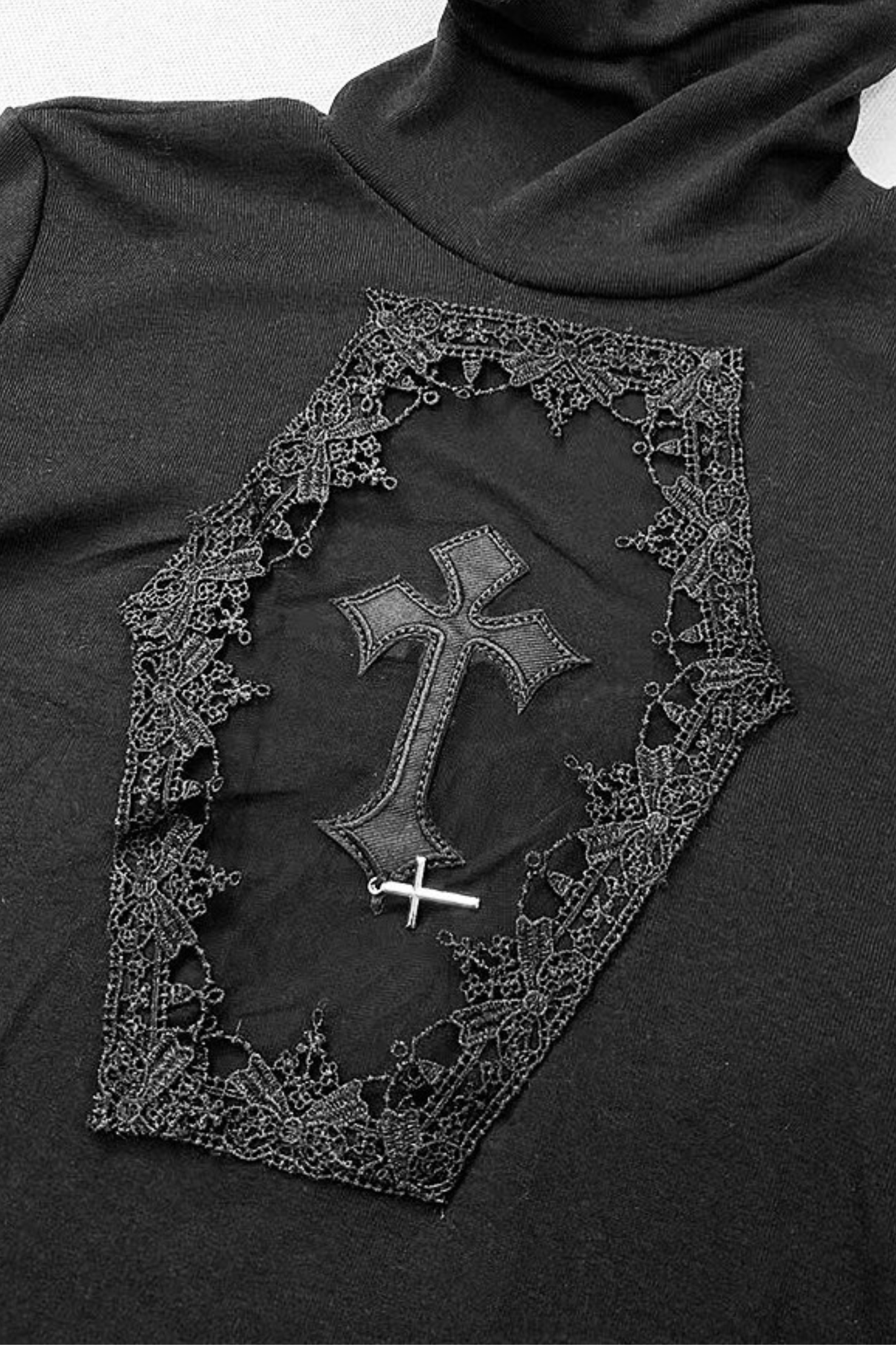 Gothic Cross High Neck Top
