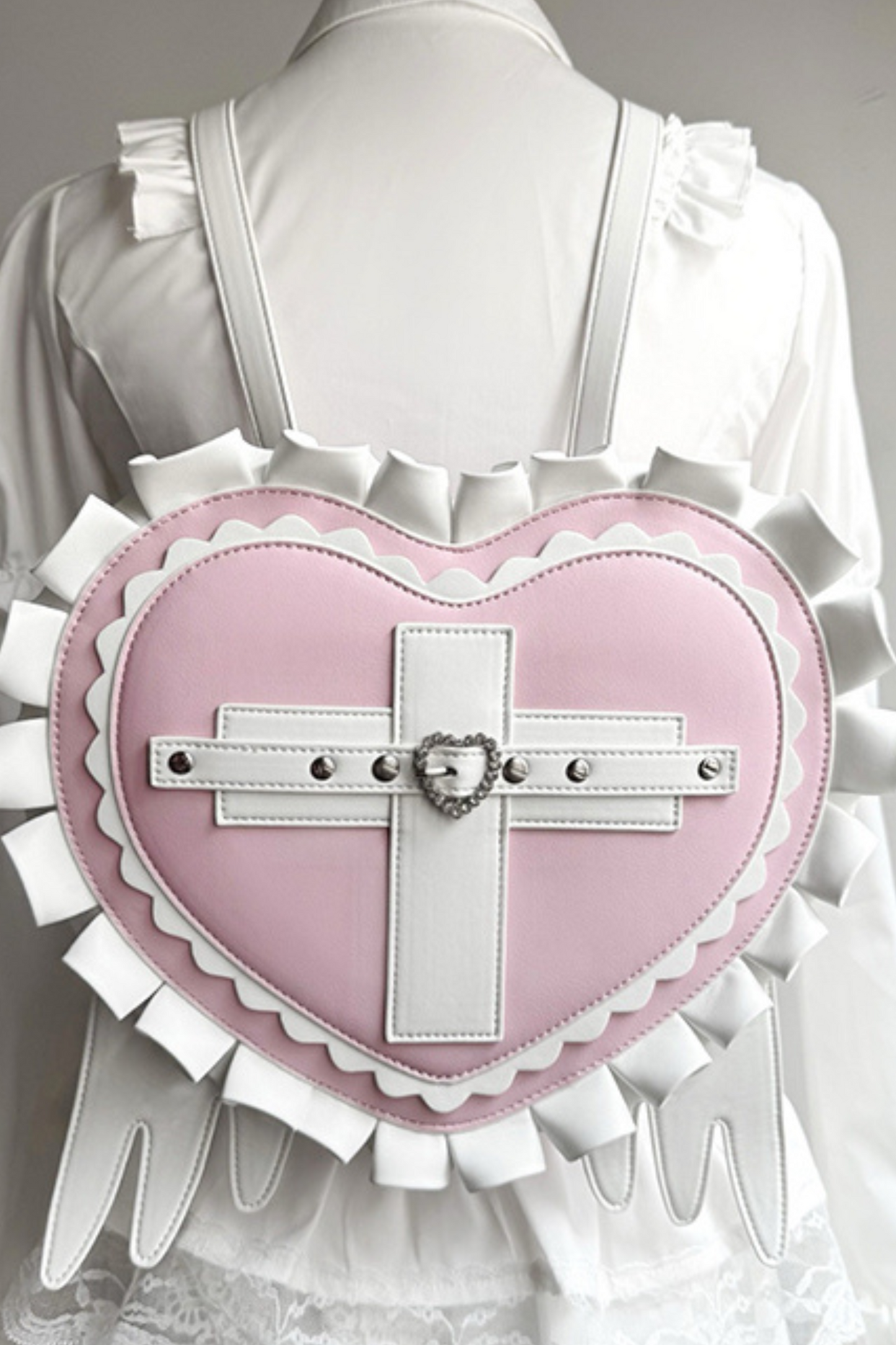 Ruffled Subculture Heart Bag