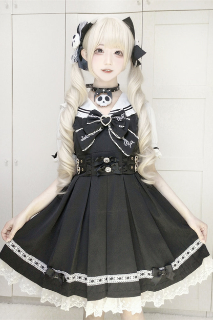 Dark Sweet Lace Sailor Dress