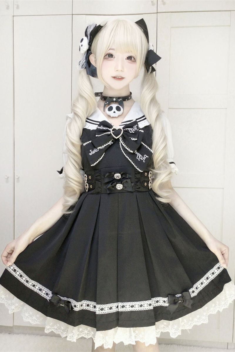 Dark Sweet Lace Sailor Dress
