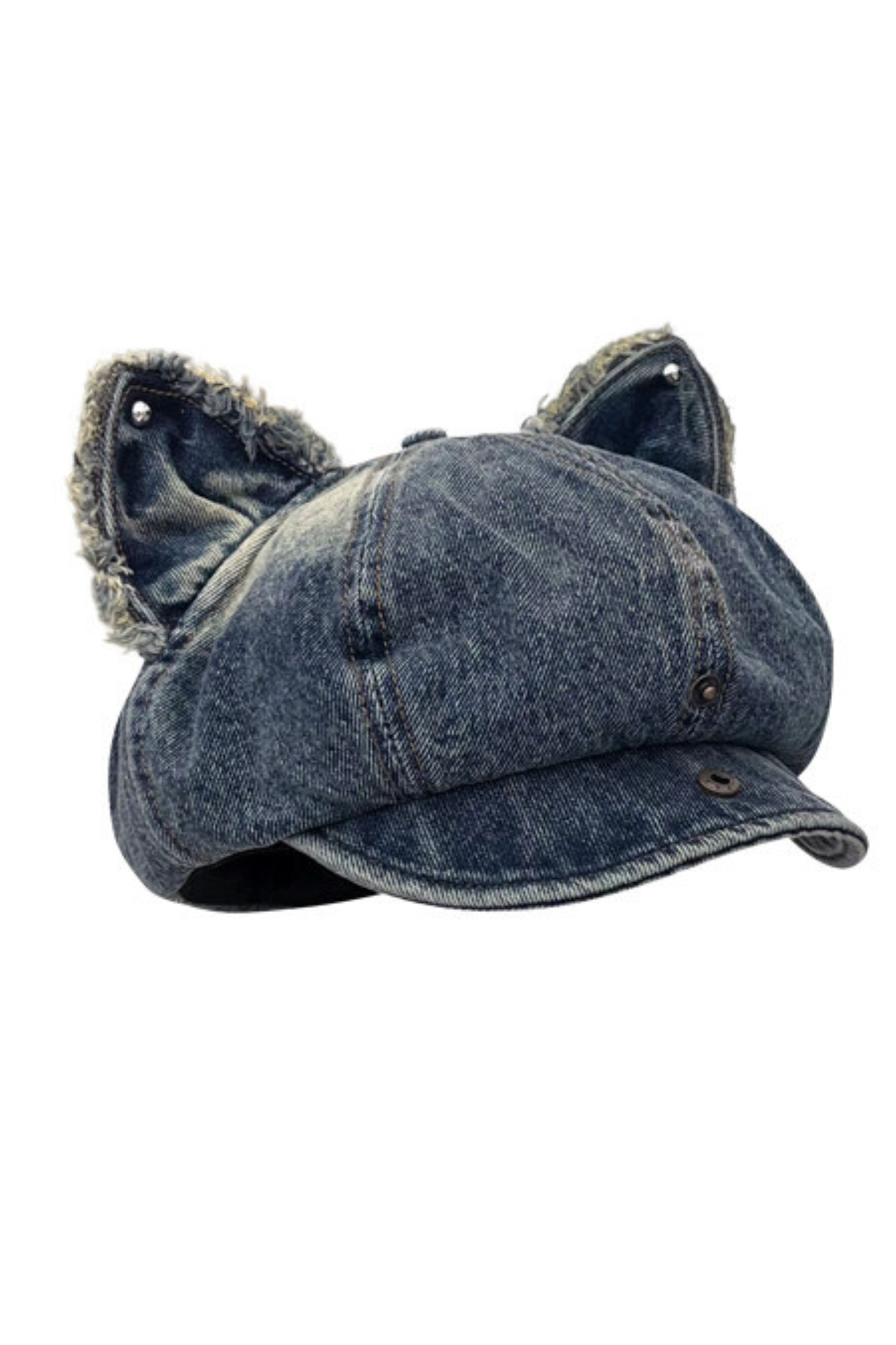 Denim Cat Ear Beret