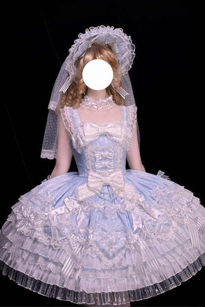 [pre-order Deadline: April 3] Pure Sweet Rose Fantasy Tiered Lolita Dress