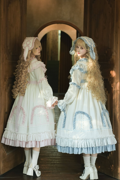 Rabbit Twin Blue Lolita Dress + Rabbit Headband