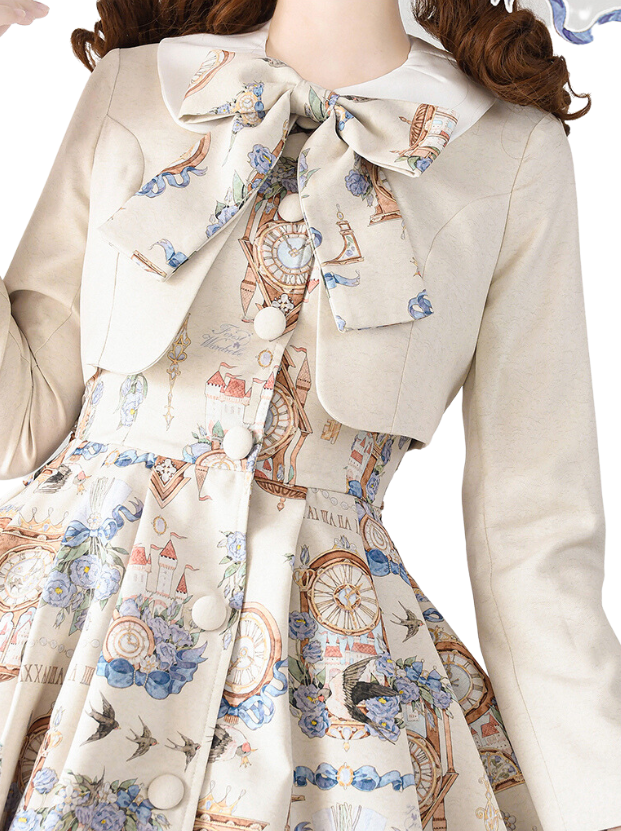 Eternal Echo Classical Print Lolita Dress Jacket Set