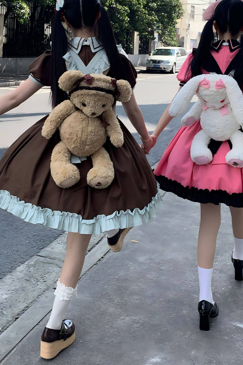 Mint Black Berry Lolita Dress + Apron + Tie