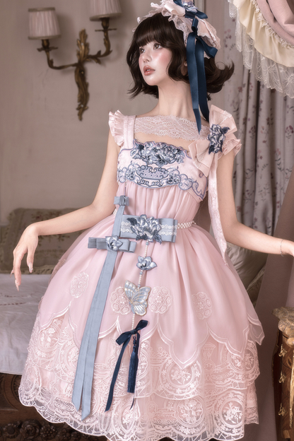 Sweet Chinese-style Suspender Dress