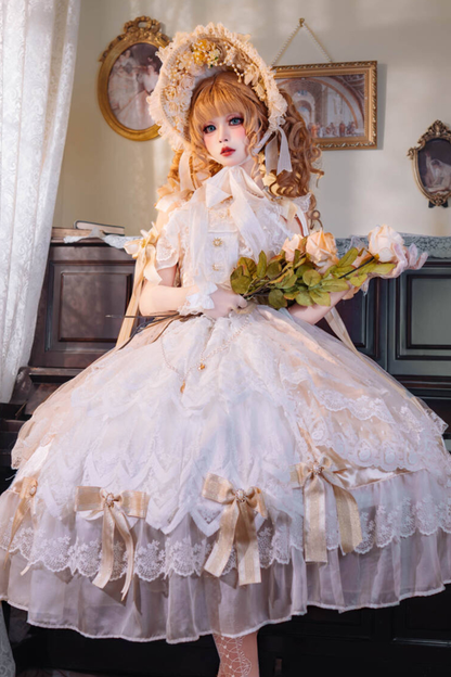 Sweet Lolita Flower Hat + Necklace