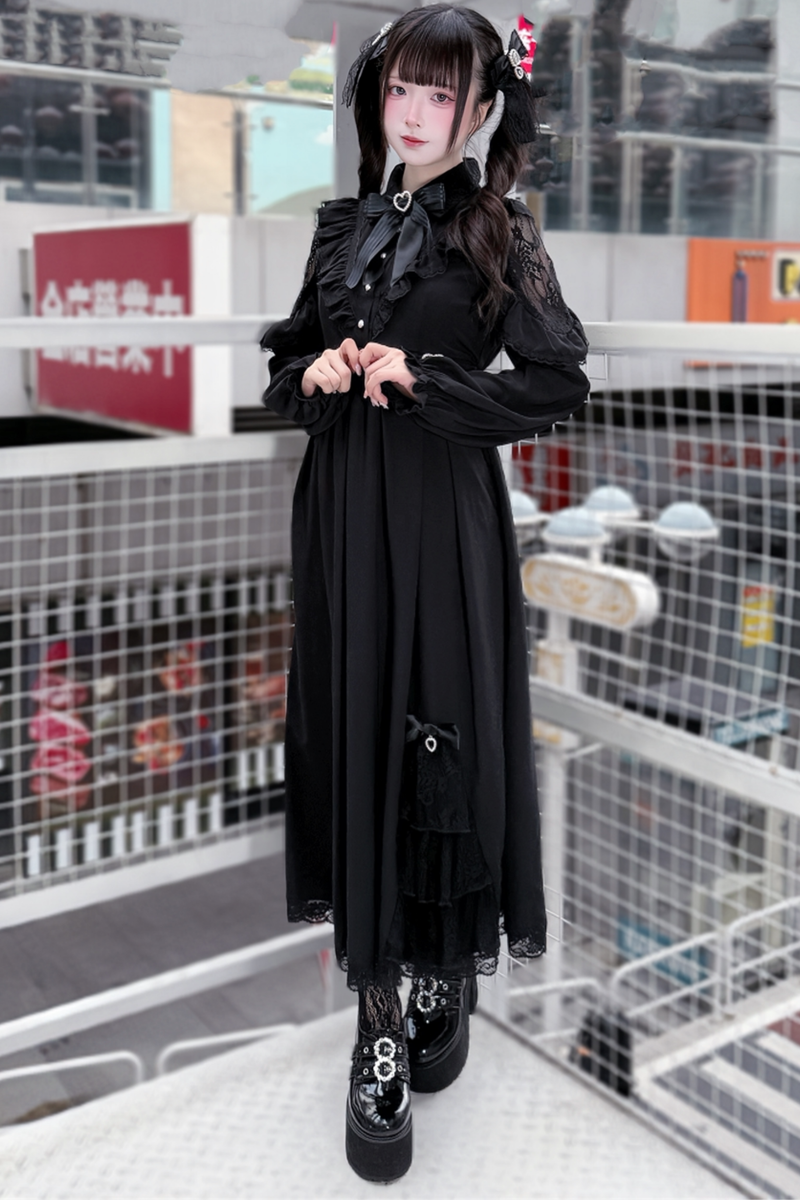 Long Dark Black Dress