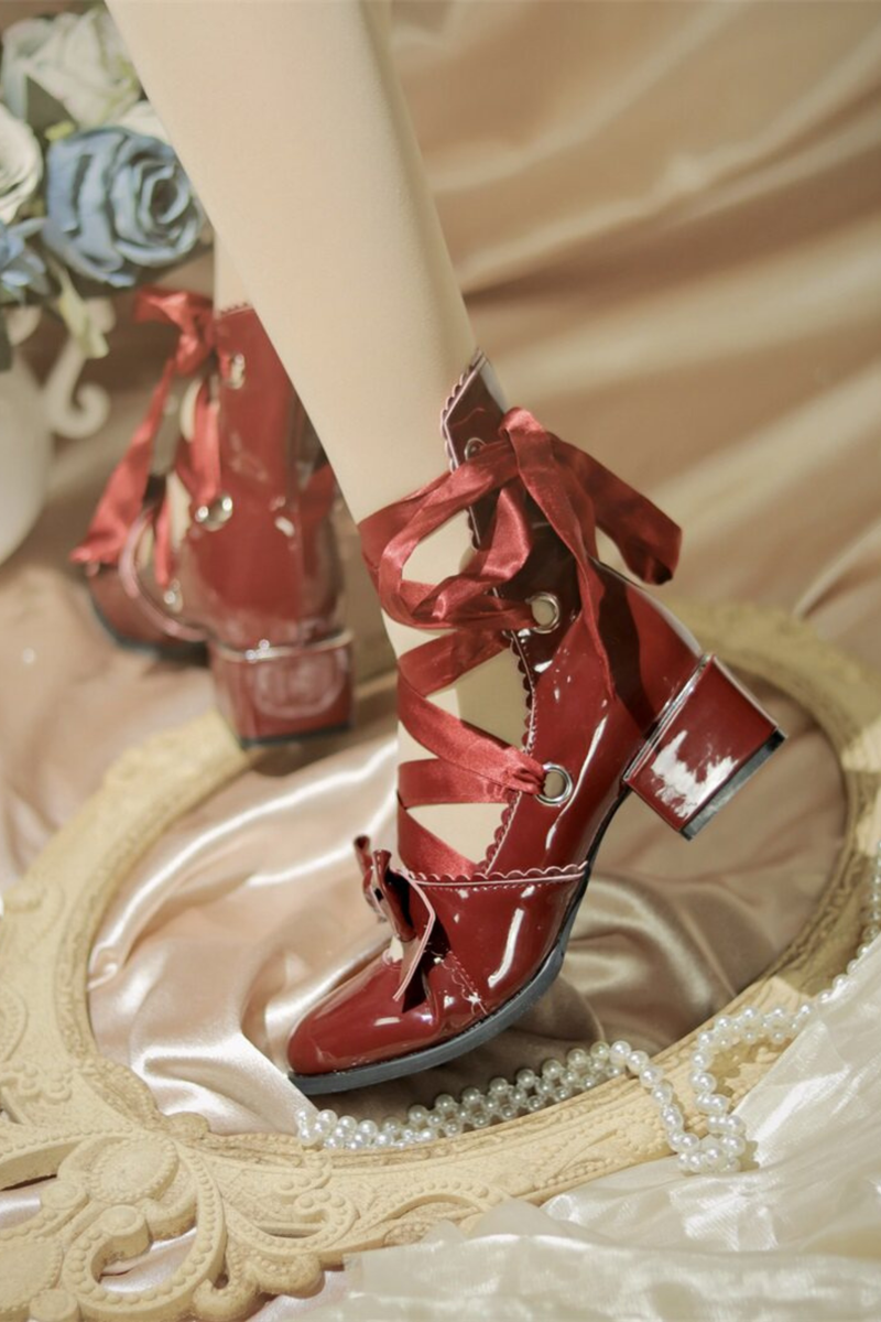 Lace-up Retro Lolita Shoes