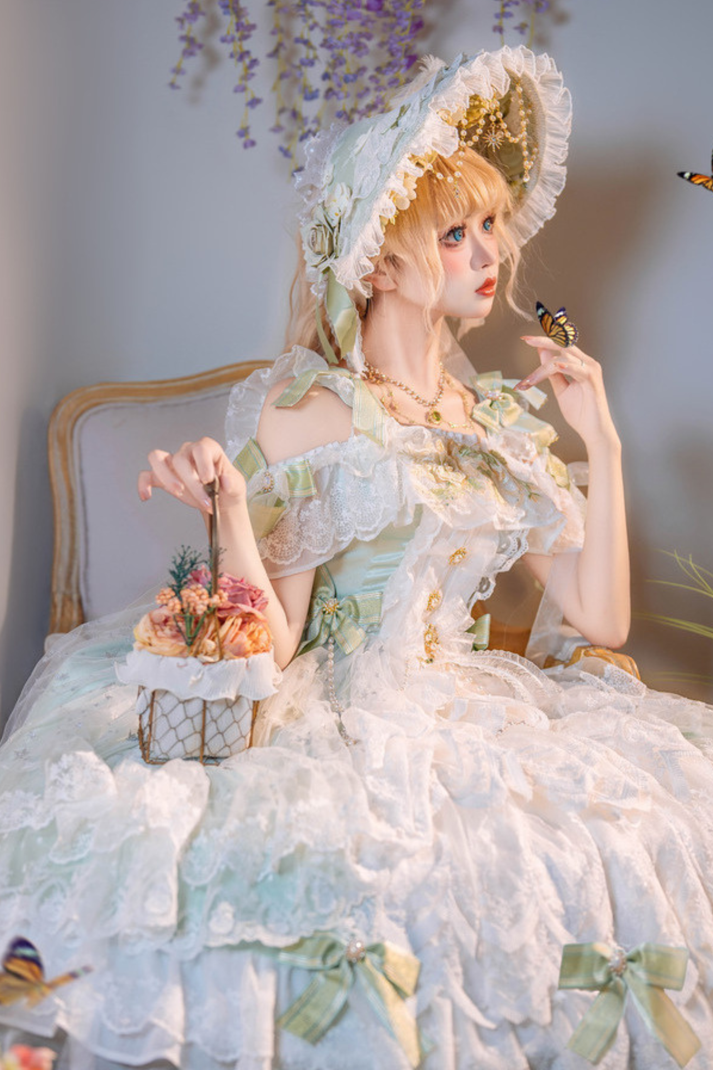 Forest Illusion Bridal Hat + Necklace