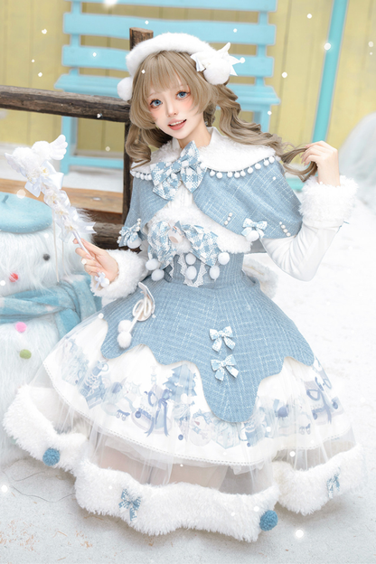 Snow Island Lolita Dress + Top + Shawl