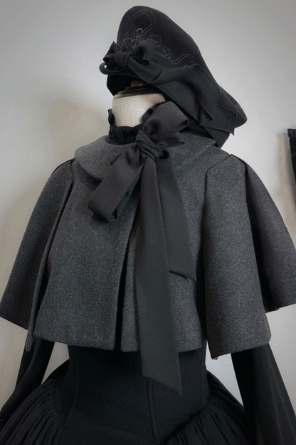 British Detective Lolita Coat + Cape + Skirt + Shirt + Bag + Brooch + Hat + Beret + Necklace