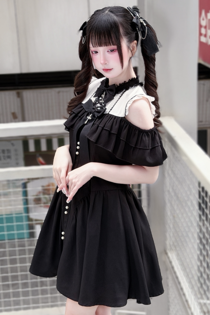 Off-shoulder Dark Sweet Dress