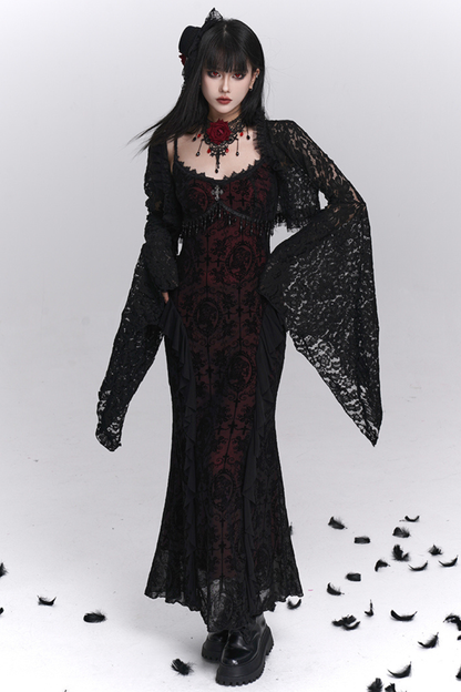 Gothic Camisole Dress + Sheer Top