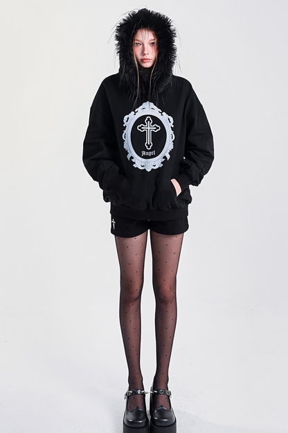 Fur Hood Loose Top