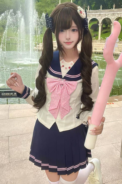 Island Cat Sailor Top + Skirt + Ribbon