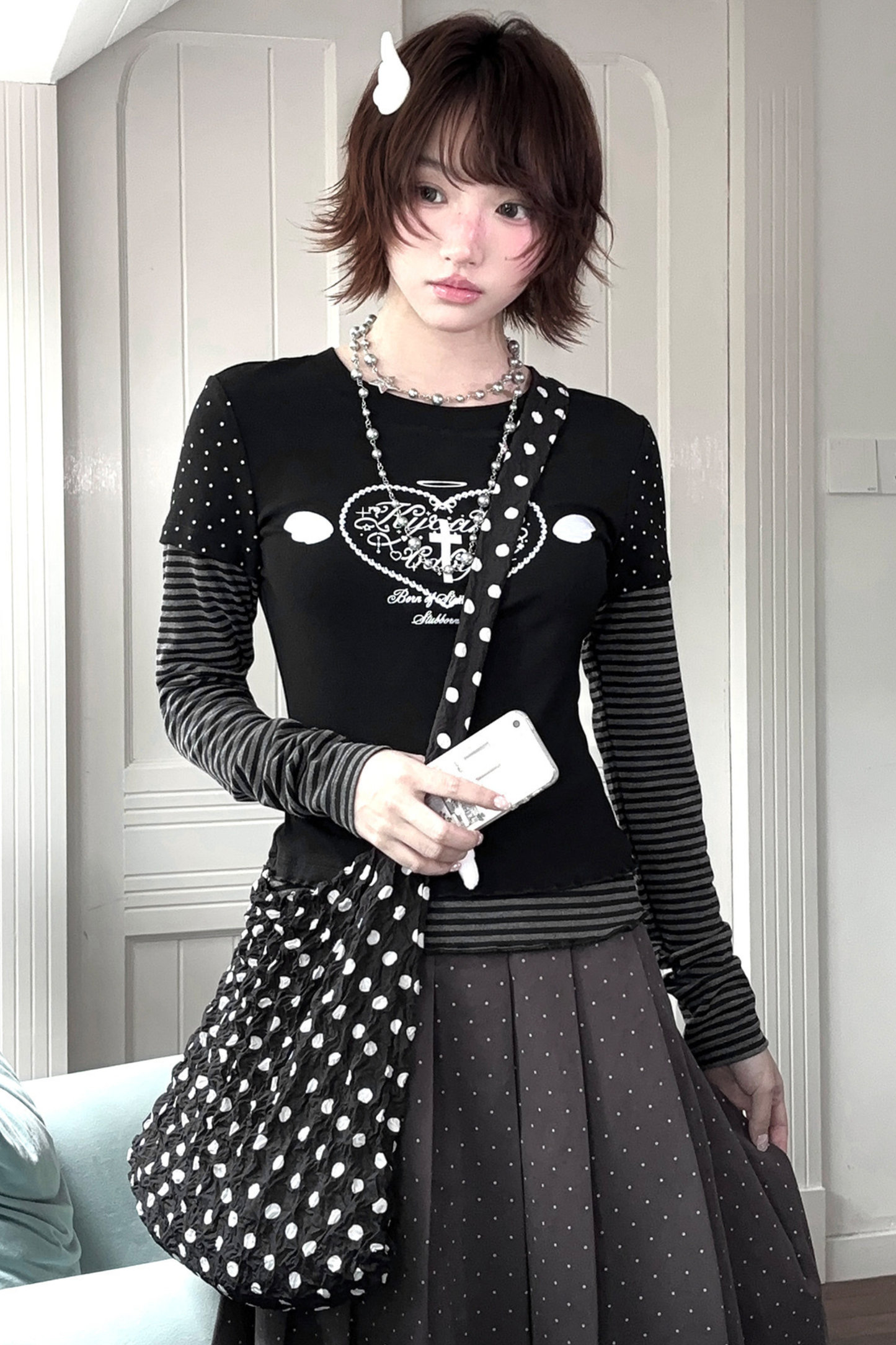 Heart Angel Top + Pleated Skirt