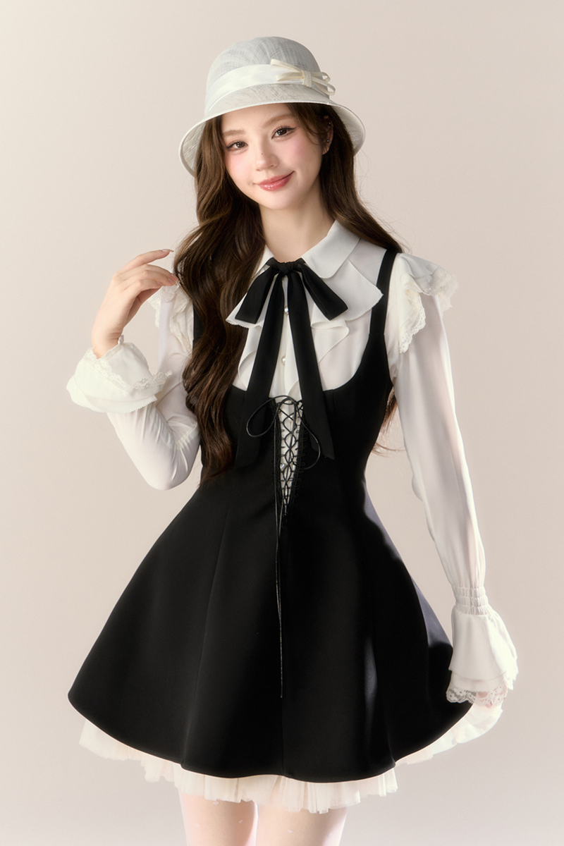 French Blouse + Suspender Skirt
