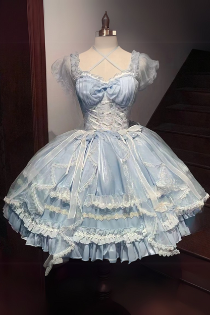 Fantasy Lace Up Design Princess Lolita Dress