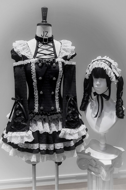 Gothic Doll Dress + Pants + Hairband