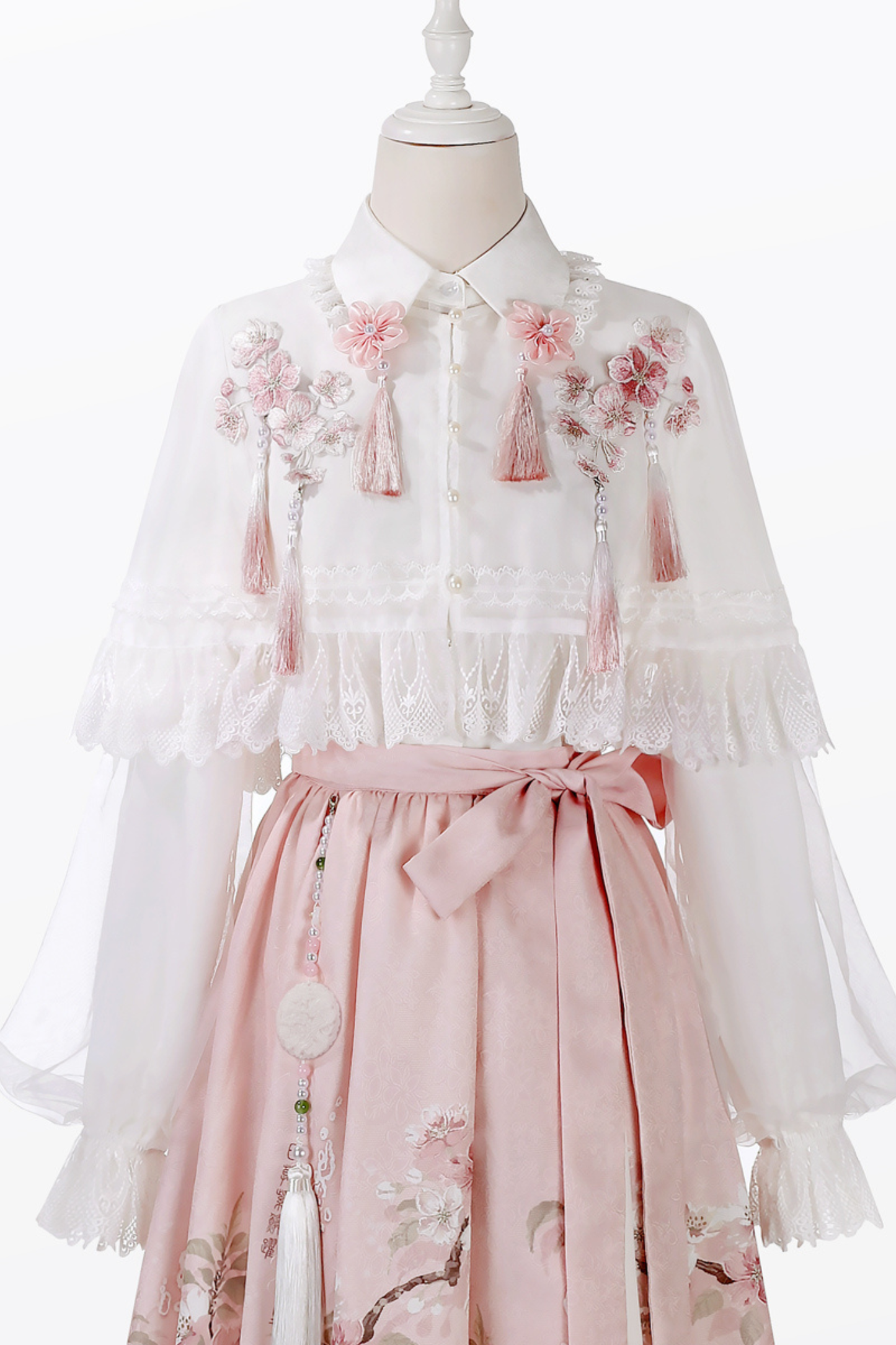 Sweet Flower Shawl + Blouse + Skirt