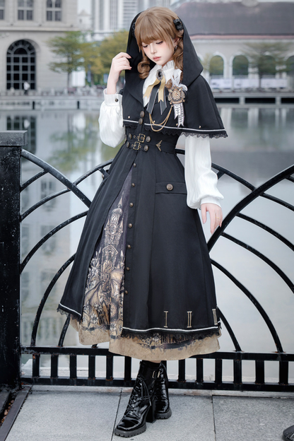 Dragon Aria Lolita Cape Coat + Top + Skirt