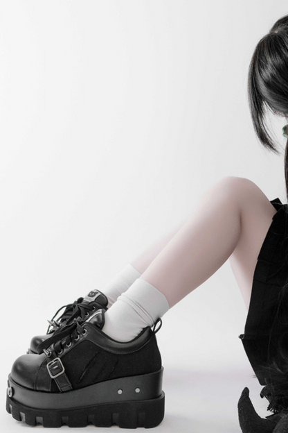 Y2k Subculture Rivet Platform Sneakers