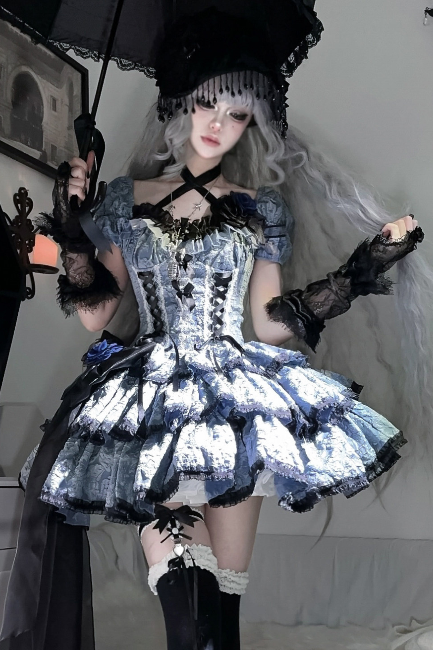 Dark Blue Gothic Lolita Dress