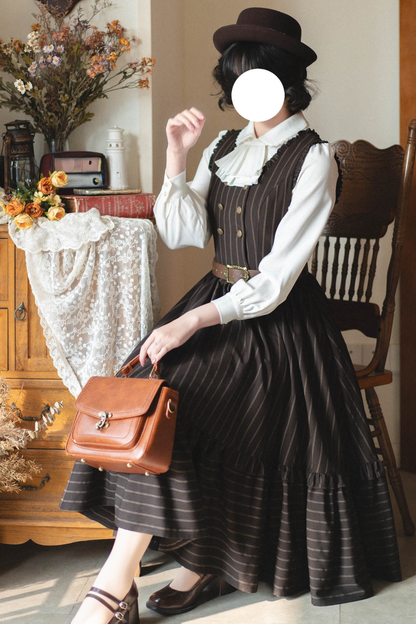 Retro Waist Cinching Blouse