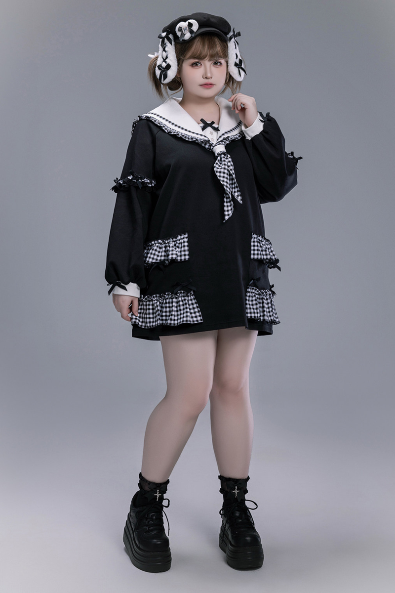 Check Sailor Loose Top
