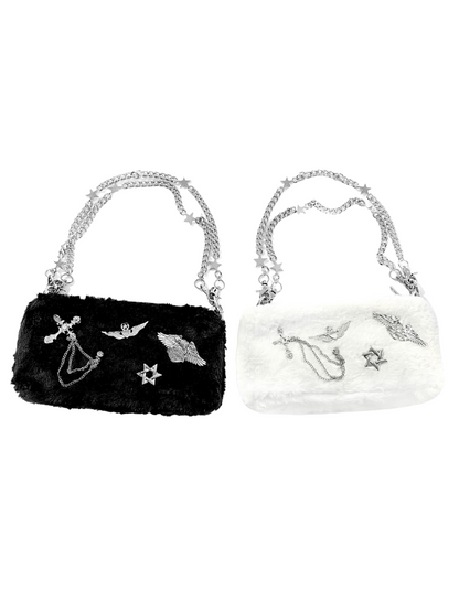 Metal Chain Badge Pendant Star Chain Hand Carry Bag