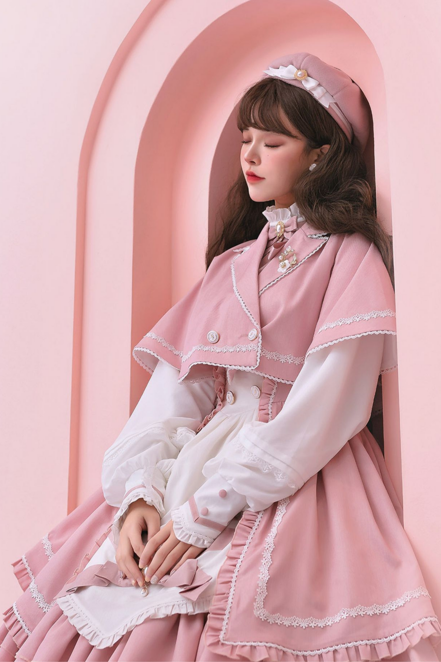 Pure Sweet Lolita Jumper Skirt + Hat + Headband