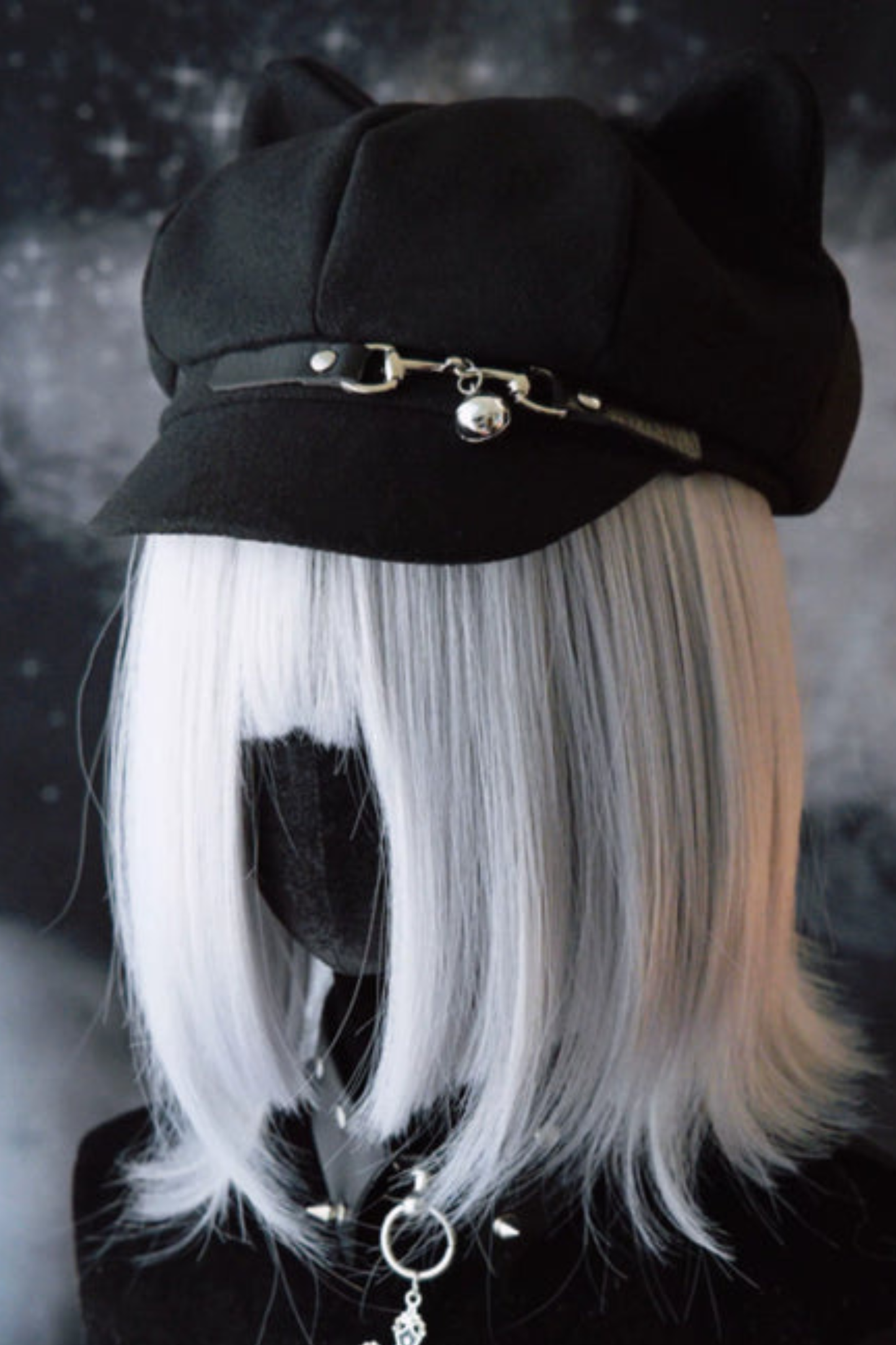 Leather Buckle Cloud Cat Hat