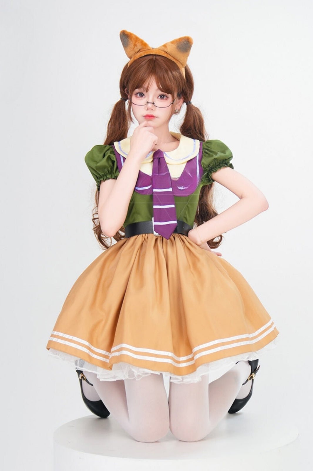 Fox Long Cosplay Dress Set