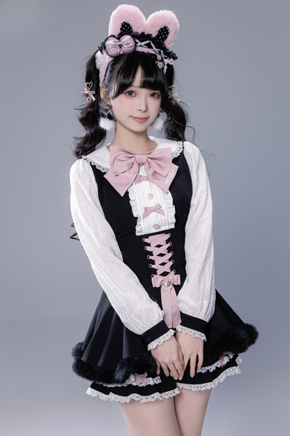 Fluffy Cape + Top + Pants + Brooch
