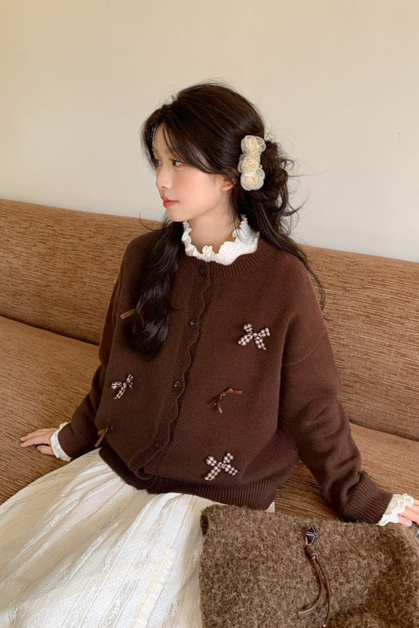 Sweet Ribbon Knit Cardigan