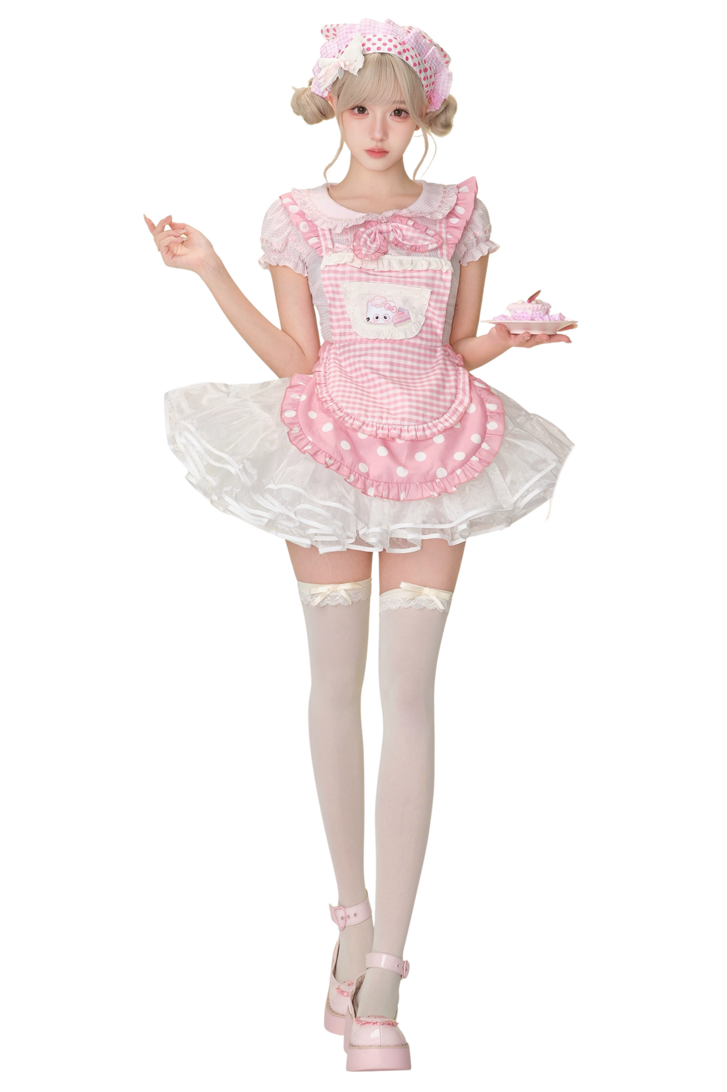 Sweet Dream Shift Top + Ribbon Maid Apron + Skirt