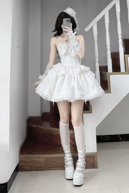 Mist White Gothic Lolita Set