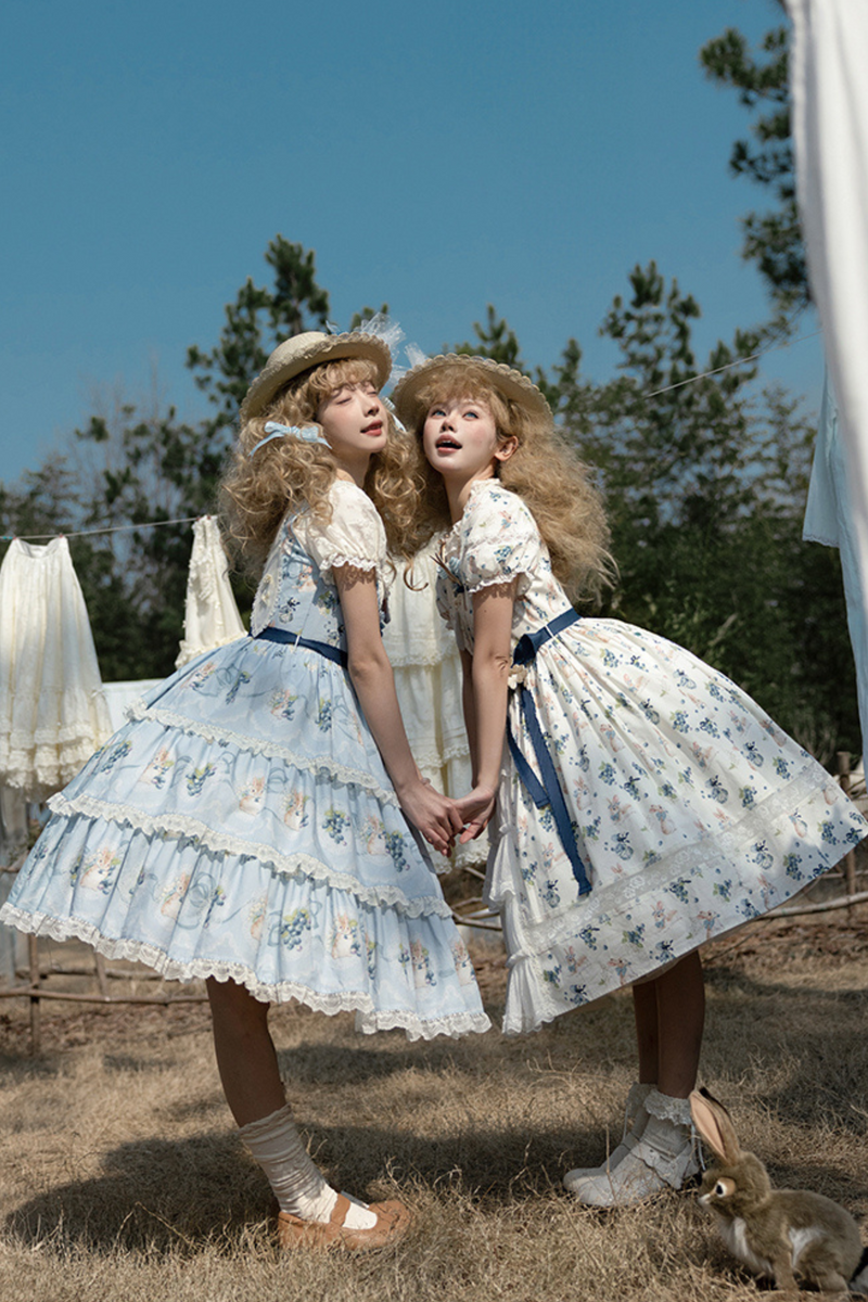 Benny's Blueberry Garden Lolita Jumper Skirt + Dress + Inner Shirt