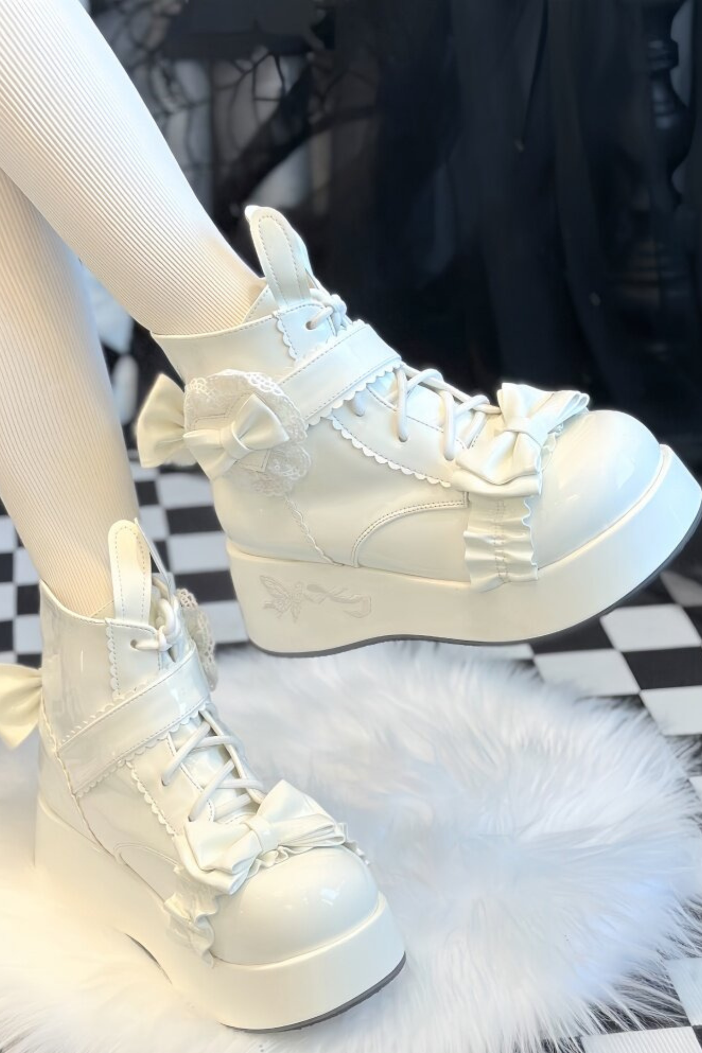 Rabbit Tail Lolita Boots