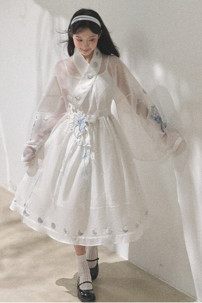 Pure White Chinese Dress + Belt