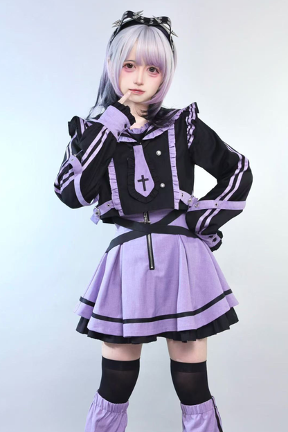 Dream Cat Sailor Top + Skirt + Leg Warmers