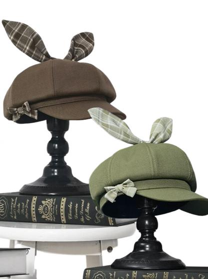 Secret Morning Post Retro Rabbit Ears Bow Beret