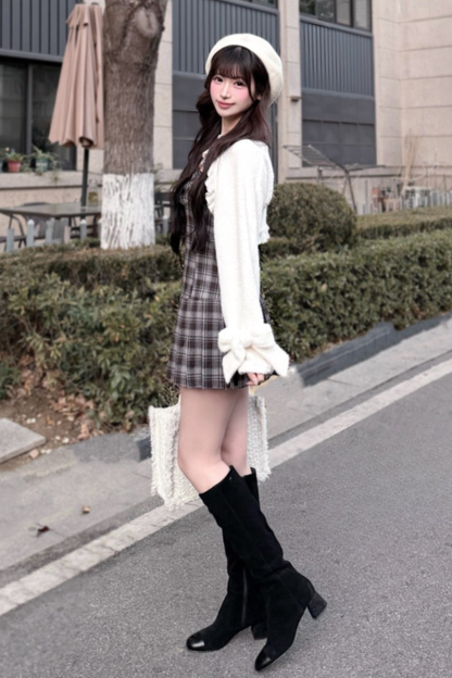 Rabbit Princess Plaid Skirt Set
